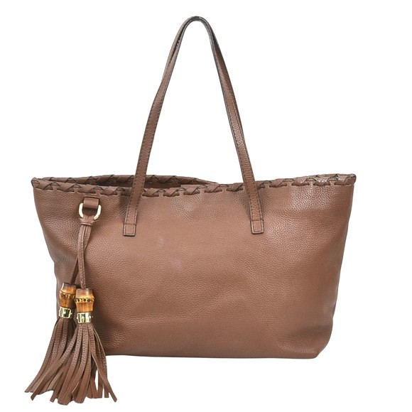 Gucci Bamboo Brown Leather tote - Picture 1 of 5